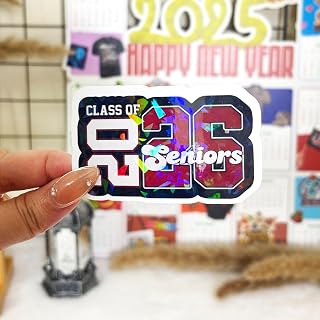 3 Pcs Class of 2026 Stickers, Class of 2026 Decorations, Graduation 2026, 2026 Senior- Stickers for Laptop Water Bottle Phone Car Window Helmet (Hologram, 3 inch)