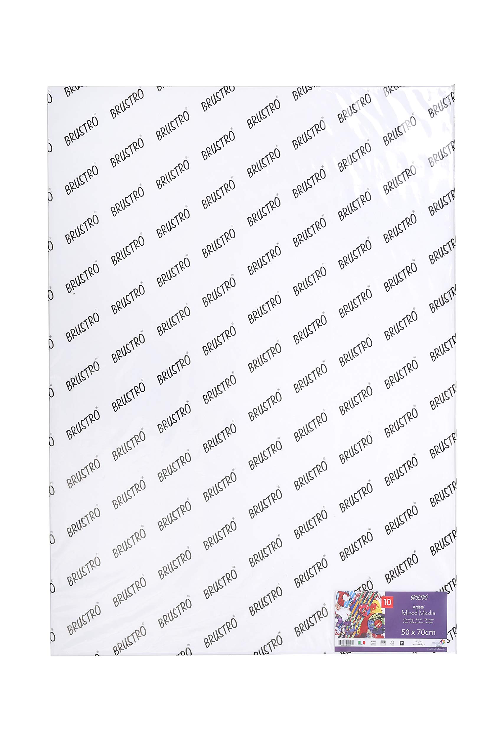 Papel Mixed Media 250 g/m² de 50x70 cm de 10 Hojas Sueltas 4