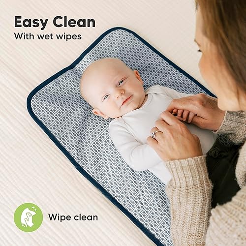Miniatura 7 de KeaBabies Cambiador de pañales portátil, fácil de limpiar, plegable, impermeable, cambiador de bebé para bolsa de pañales, compacto, ligero, 25 x 13