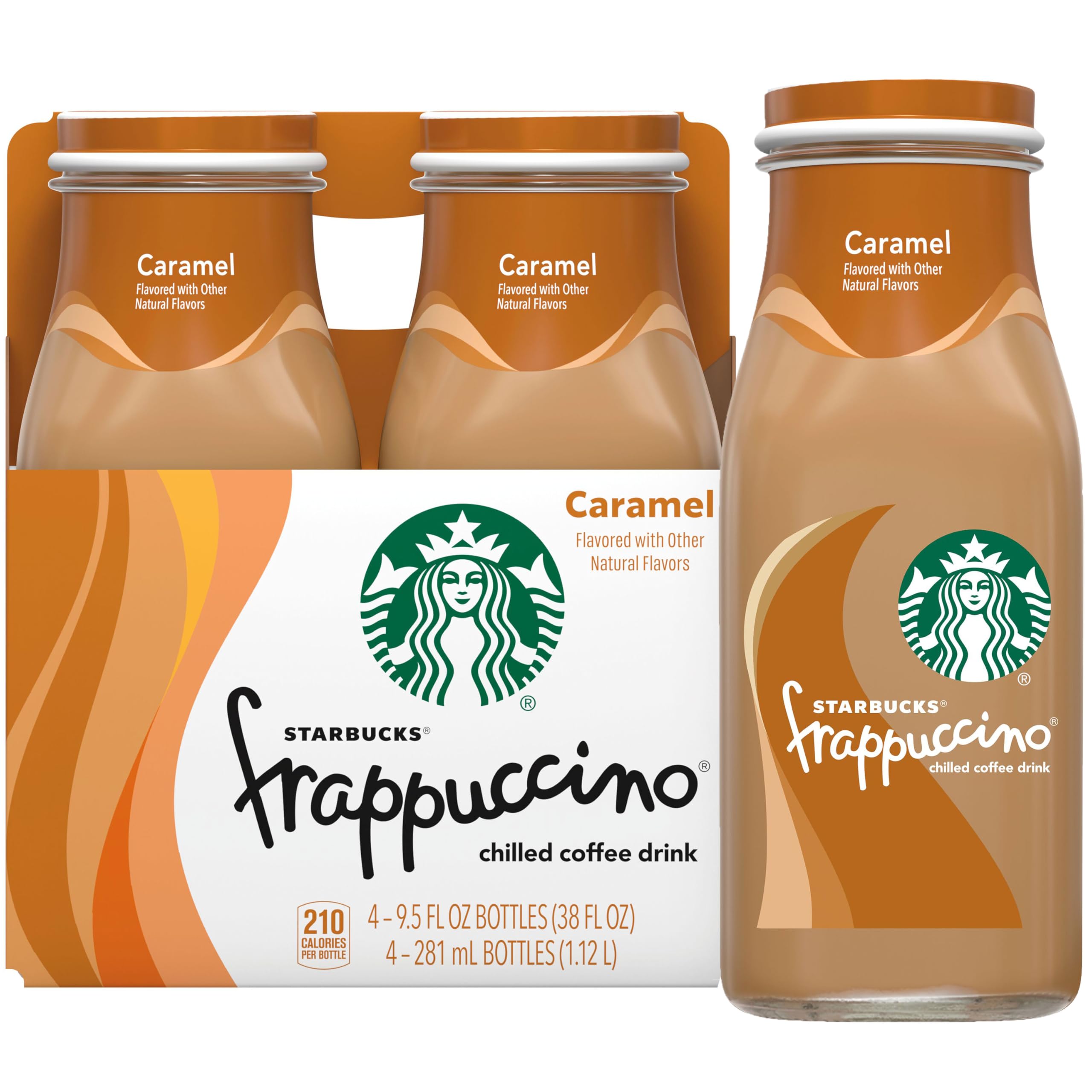 Starbucks Frappuccino Coffee Drink, Caramel, 9.5 oz (4 Pack)