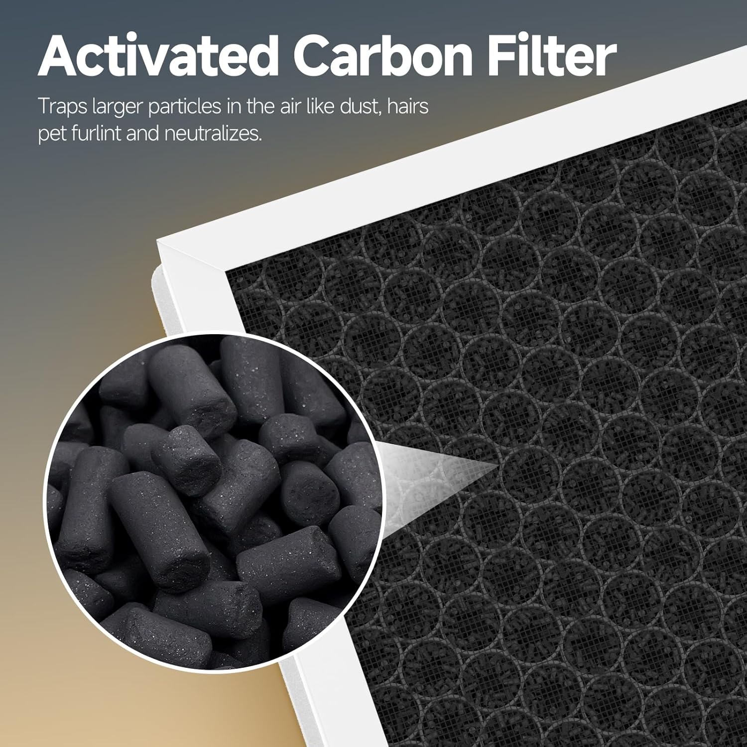 2-Pack H7124 H712C Replacement Filter Compatible with GoveeLife H7124 and Smart Air Purifiers, Part # H7124-RF and H712C-RF