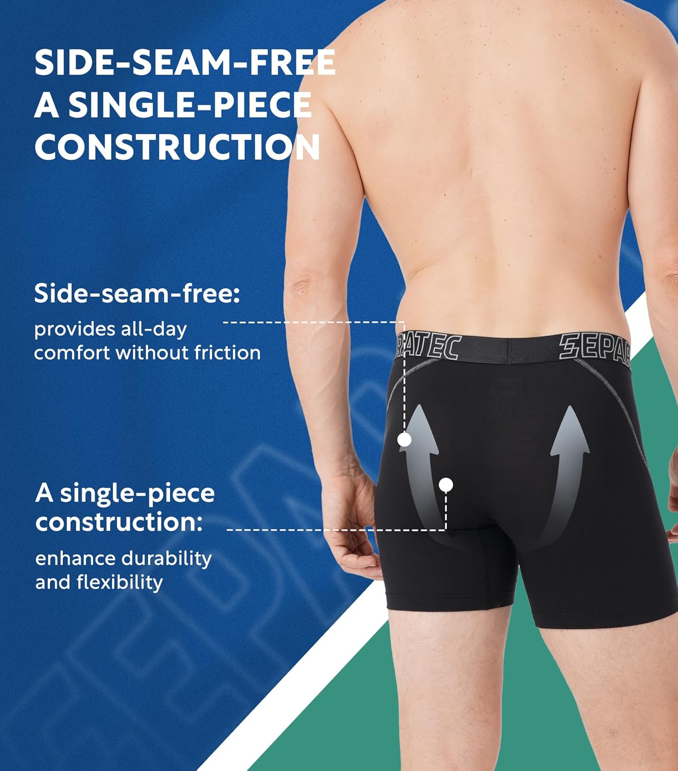 Separatec Mens Underwear Dual Pouch Boxer Briefs Moisture Wicking & Breathable ComfortSoft Underwear with Fly 3 or 6 Pack - Image 6