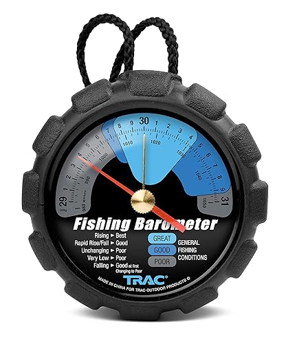 Camco TRAC Outdoors Fishing Barometer | Features an Adjustable Pressure