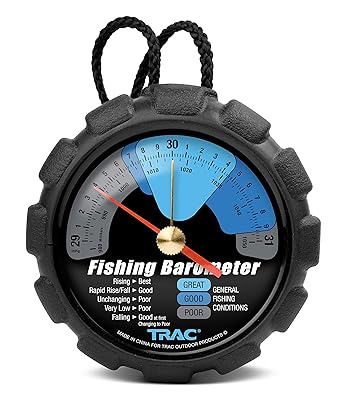Camco TRAC Outdoors Fishing Barometer | Features an Adjustable Pressure