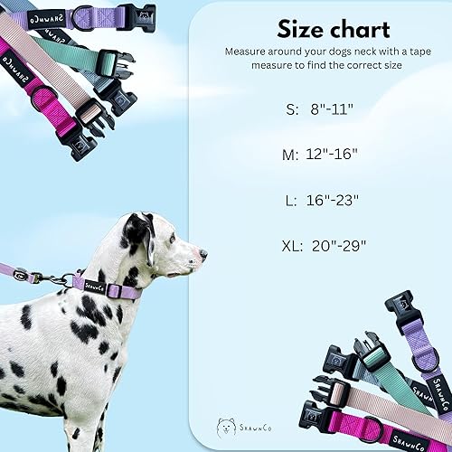 Miniatura 3 de ShawnCo Dream Walk - Collar de perro de alta calidad, ajustable y cómodo para perros pequeños, medianos, grandes y extra grandes (S, luna de lobo)