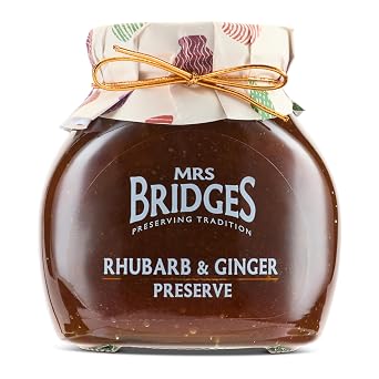 Mrs Bridges Rhubarb & Ginger Preserve 12 Ounce Pack of 1