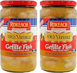 Rokeach Old Vienna Gefilte Fish 24oz "2 Pack" Delicious Sweet Recipe
