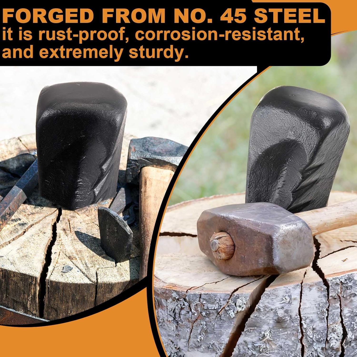 1 Pcs 5 Lbs Twisted Log Splitter Wedge Helicoidal Wood Splitting Wedges for Firewood Forged Steel Tool for Easy Wood Splitting Sharpened Edge for Outdoor Logging Chopping