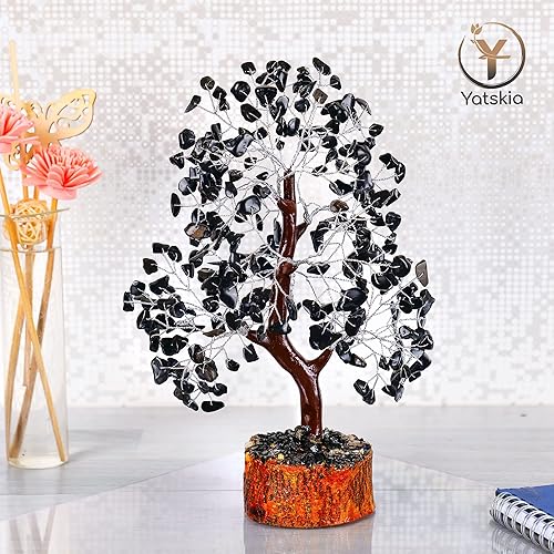 Miniatura 3 de Cristal de turmalina negra, árbol bonsái, árbol del dinero, árbol negro, árbol de la vida, árbol de la vida de chakras, regalos energéticos para