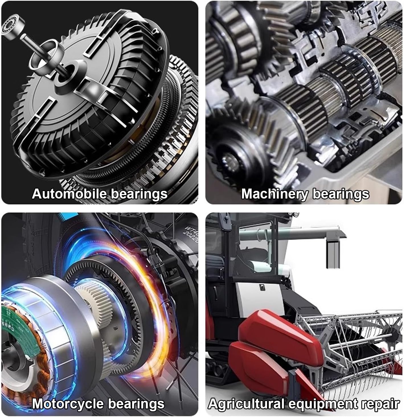 14PCS Bearing Puller Set, 5 Ton Bearing Separator, Wheel Bearing Removal Tool Kit, with 2" and 3" Jaws, Adjuestable Gear Puller Set(Red)