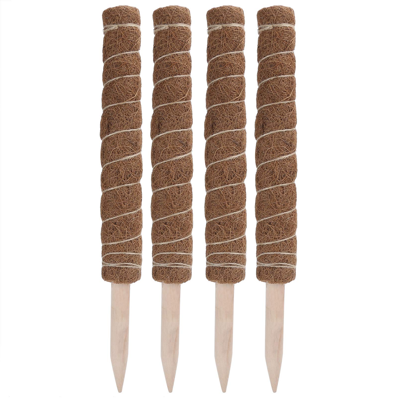 Lot de 4 poteaux en Mousse pour Monstera pour Soutenir Les Plantes à Pousser vers Le Haut – 45 cm de Totem en Fibre de Coco Support d'escalade pour Plantes d'intérieur