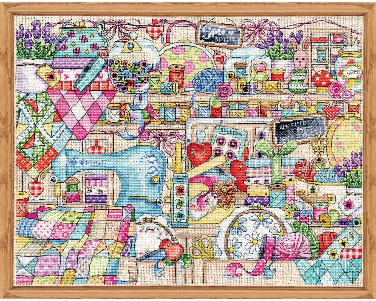 DESIGN WORKS Sewing Room Counted Cross Stitch Kit