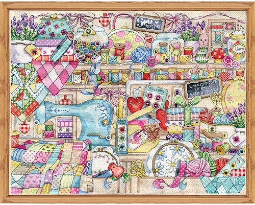 Sewing Room Counted Cross Stitch Kit - Sewing Gifts For Teens