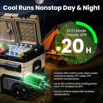 Solar Powered Cooler with Battery, 39QT Electric Car Refrigerator | Portable Freezer with Wheels, 100W Panel,4F~68FDual Zone, APP Control, Fridge for Overlanding, Camping, RV, Road Trips