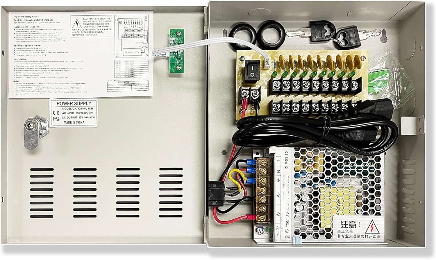 8 Channel 9 Port High Power Security CCTV Camera Power