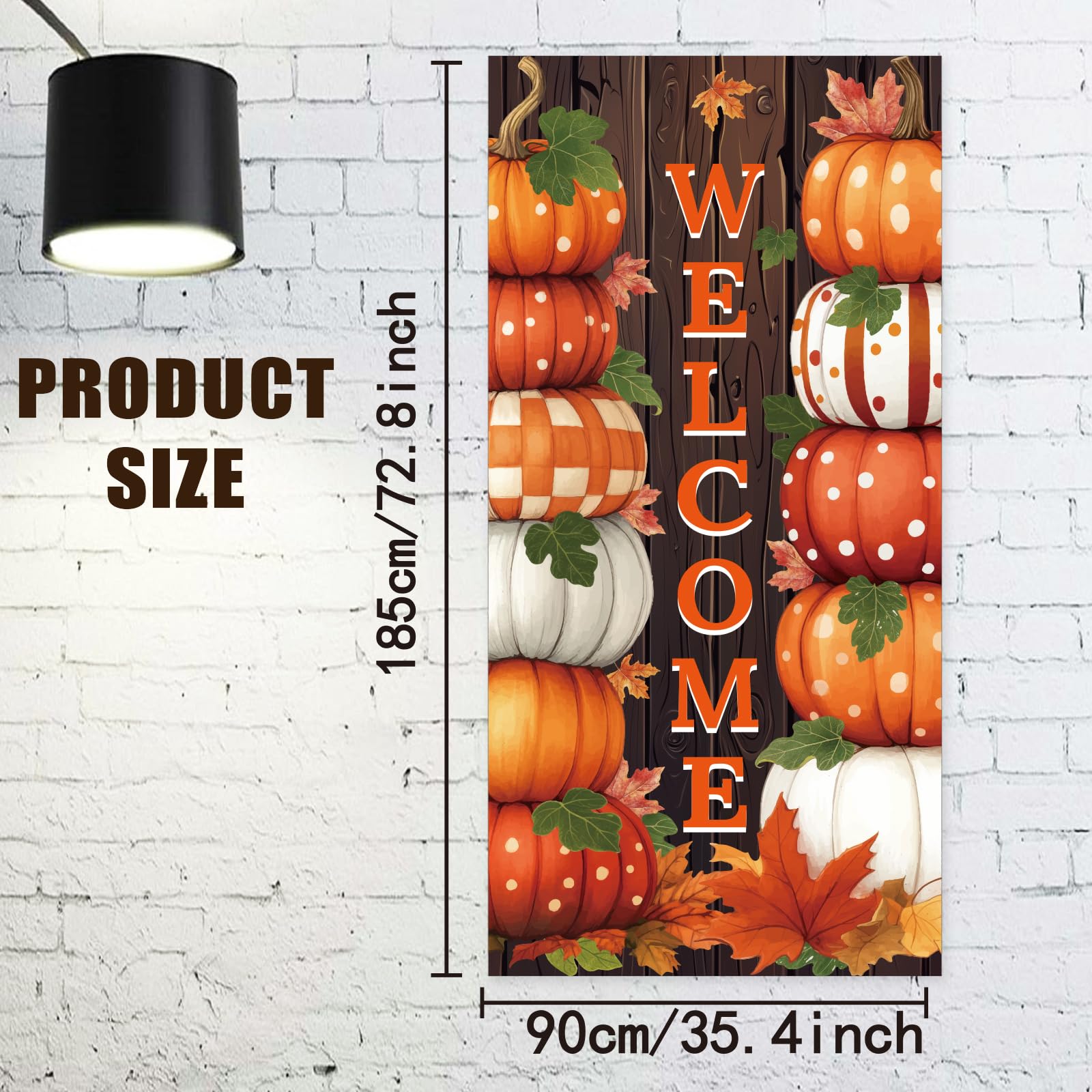 arricraft 1 Pc Welcome Theme Harvest Door Cover - Image 2