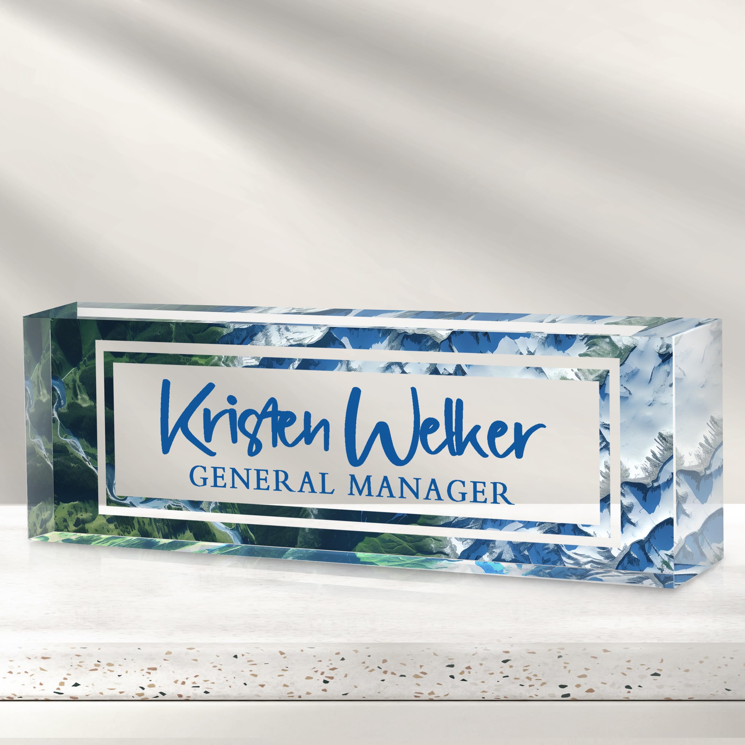 Custom Office Name Plate for Desk - Desk Name Plate Personalized Gifts for Coworkers, Boss, Employees, Teacher, Nurse - Office Desk Decor for Women