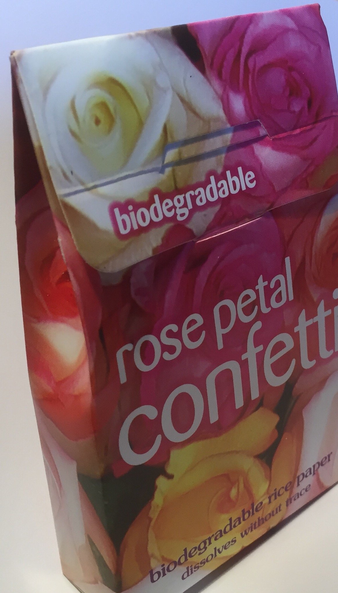 Rosenblüten-Konfetti, biologisch abbaubar, bunt, 1 Box