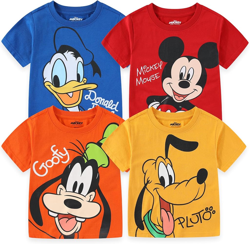 Amazon.com: Disney Mickey and Friends Boys 4 Pack Short Sleeve Tee