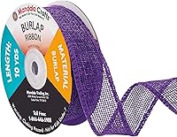 Vista 39 de Mandala Crafts Cinta de arpillera turquesa con alambre de 1 pulgada de ancho para manualidades, rollo de 10 yardas de cinta rústica de arpillera