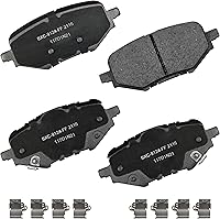 Vista 204 de Pastillas de freno traseras cerámicas Bendix Premium SBC1337 para Cadillac CTS 2014-2008, SRX 2016-2010, Chevrolet Camaro 2015-2010, Saab 9-4X 2011