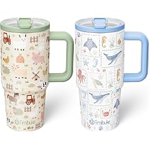 Fimibuke 20oz Kids Insulated Tumbler with Handle, Toddler Water Bottle