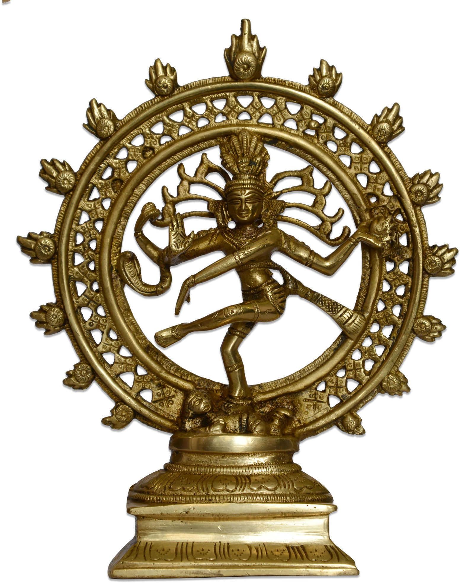 DronaIndia Shiva Natarajan Brass Décor Statue