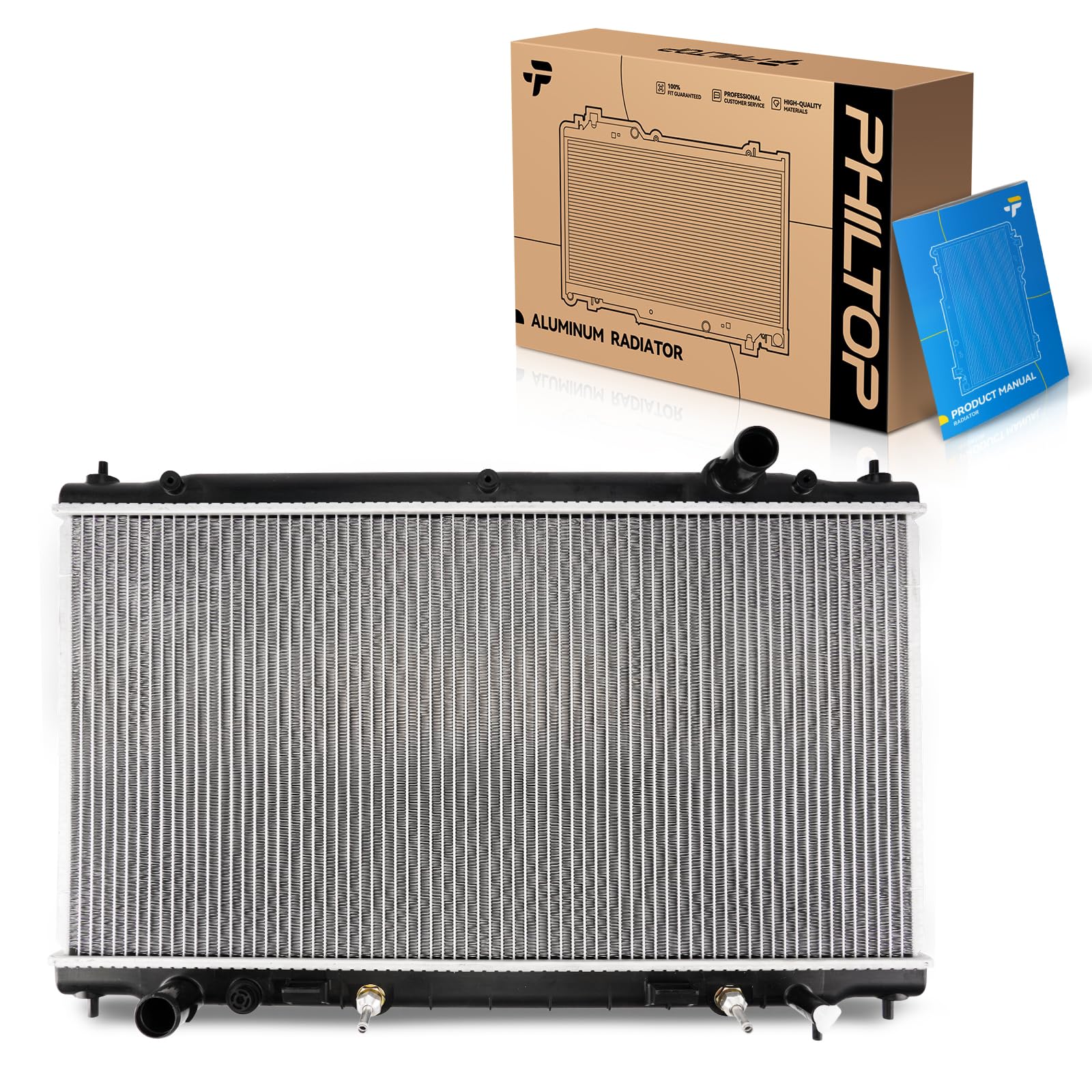 PHILTOP Engine Coolant Radiator Aluminum CU13630 For 2016-2022 Q50 300hp