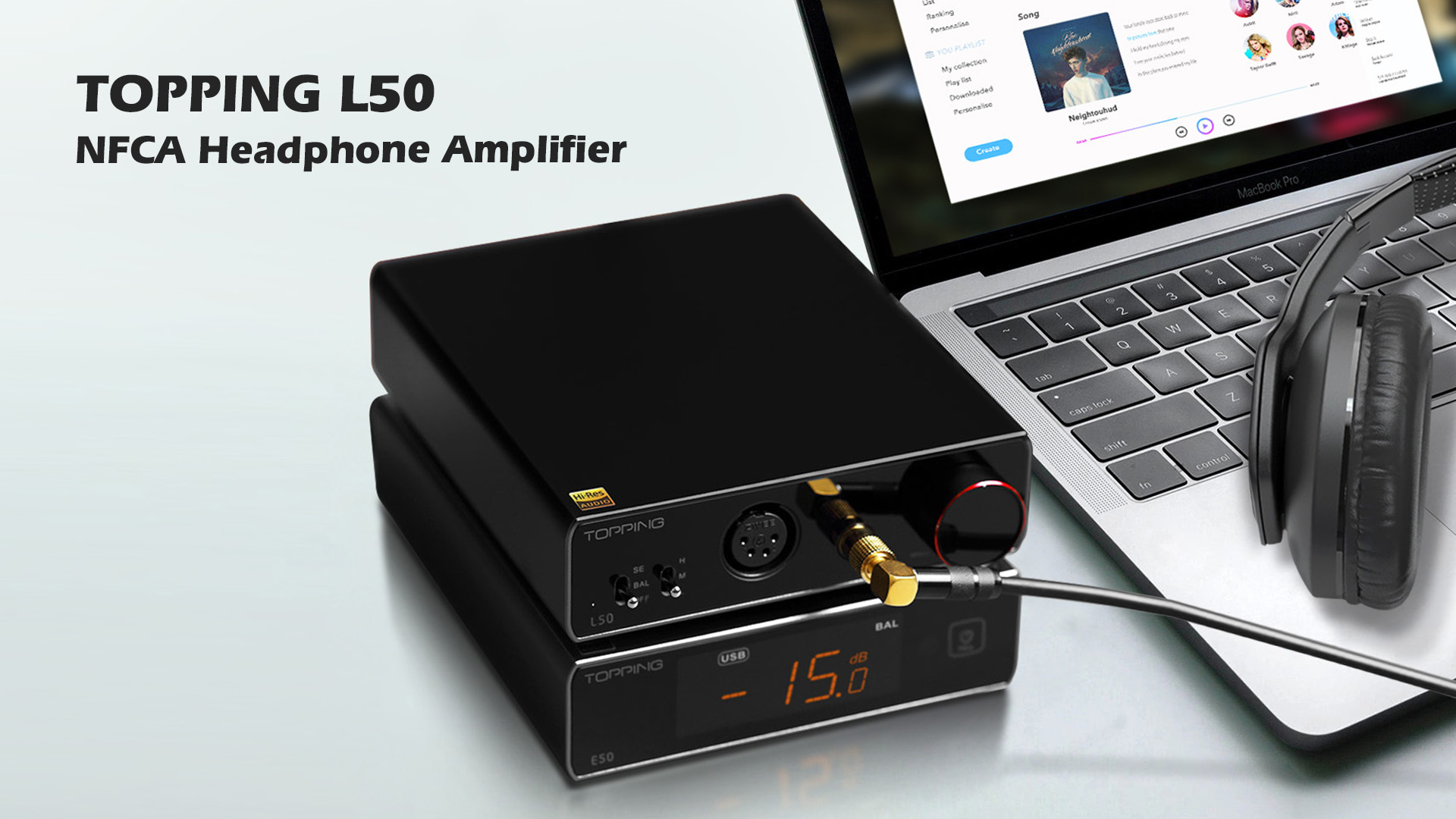 Amazon | TOPPING L50 NFCA バランスヘッドフォンアンプ、TRS/RCAから