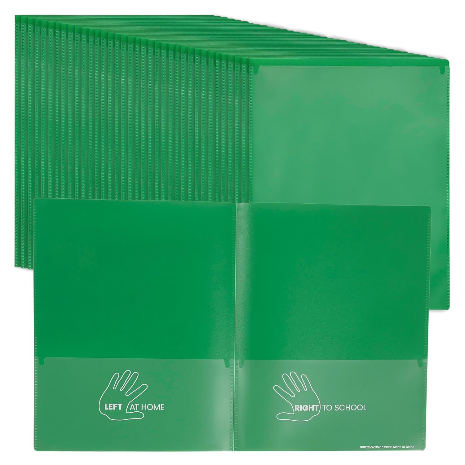 ECR4Kids 2-Pocket Parent-Teacher Classroom Communication Folder, Green