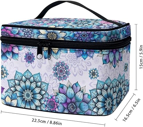 Vista 128 de doginthehole Bolsa de maquillaje, bolsa de cosméticos de viaje, bolsa de aseo portátil grande, organizador de accesorios para mujeres y niñas