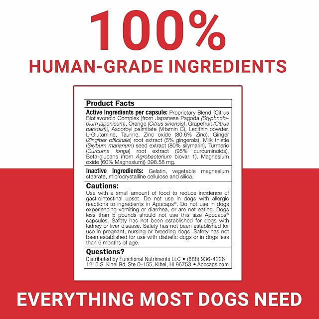 Foto 6 de 8 de Apocaps - EverPup Cx Apoptogen Formula para Perros (90 cápsulas)