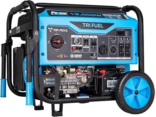 Pulsar PG13000TRCO 13000W Tri-Fuel Portable Generator Remote Start CO Detection