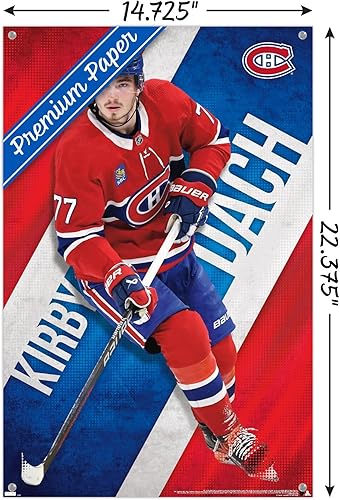 Miniatura 9 de Trends International NHL Montreal Canadiens - Póster de pared de Kirby Dach 23, 22.37 x 34.00 pulgadas, paquete de póster y alfiler