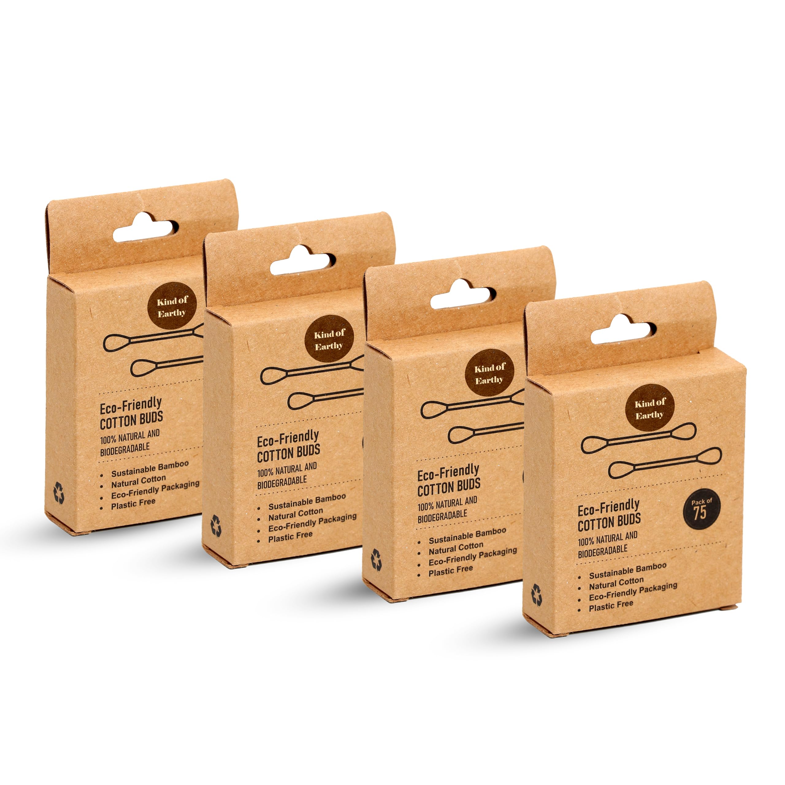 Kind of Earthy Bamboo Ear Buds | Multipurpose Double Tip Cotton Swabs | Q tip | 75 Stems |300 Ear Swabs (Pack of 4) Comes with a Reusable Cotton Potli Pouch-picture-37
