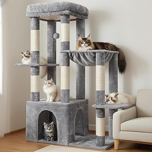 Heybly Heavy Duty Cat Tree, Tower for Indoor Cats Large