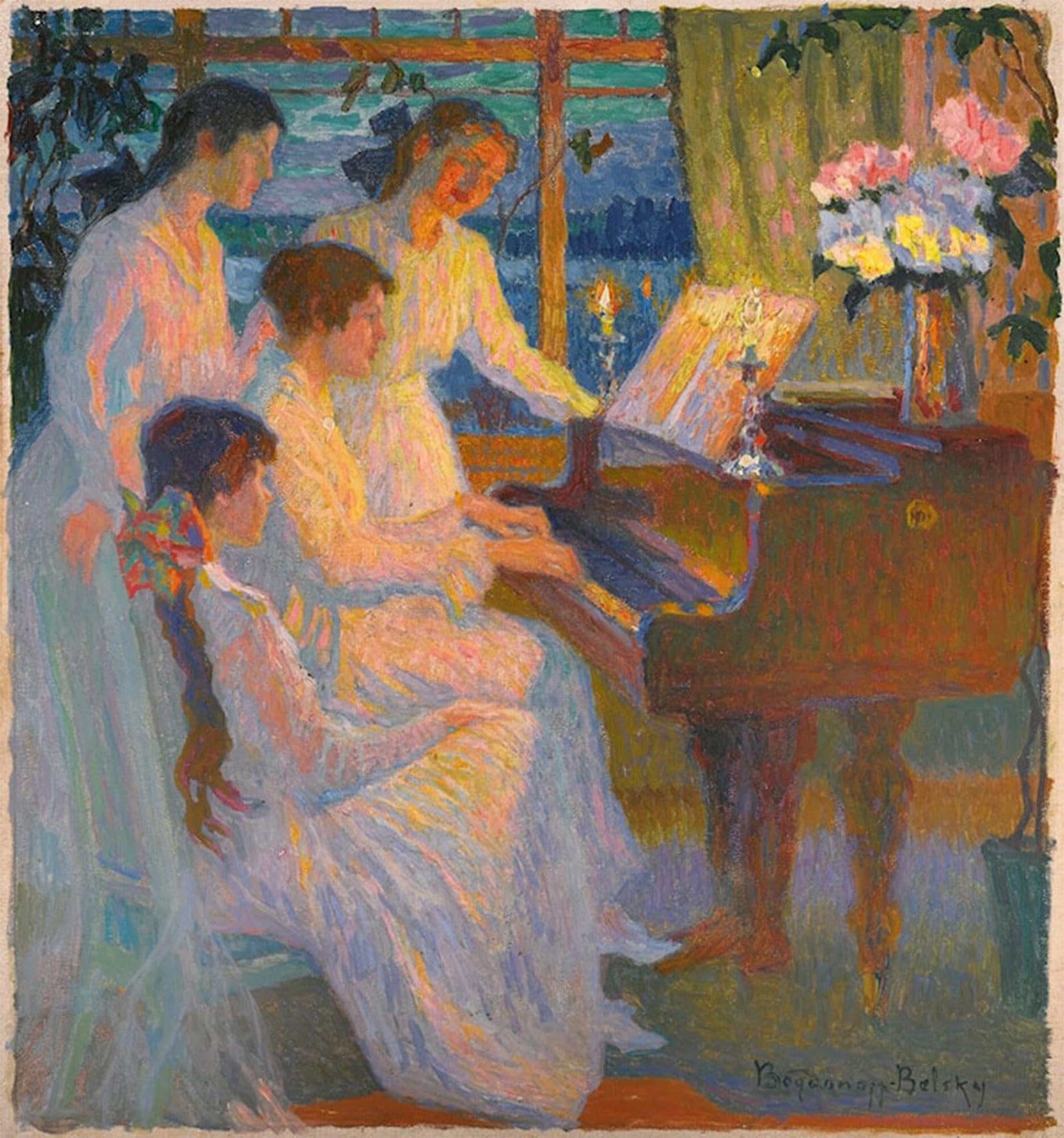 ARTXLXXBN Famous Art Print Poster Vintage Wall Art Symphony Nikolay Petrovich Bogdanov-Belsky Canvas Art Poster for Home Decor 60x90cm