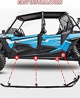 Vista 6 de SAUTVS Barras Nerf Estribos Deslizantes para Polaris RZR XP 4 1000/4 900/XP4 Turbo 2014-2023 Accesorios, Protección Combinada del Parachoques
