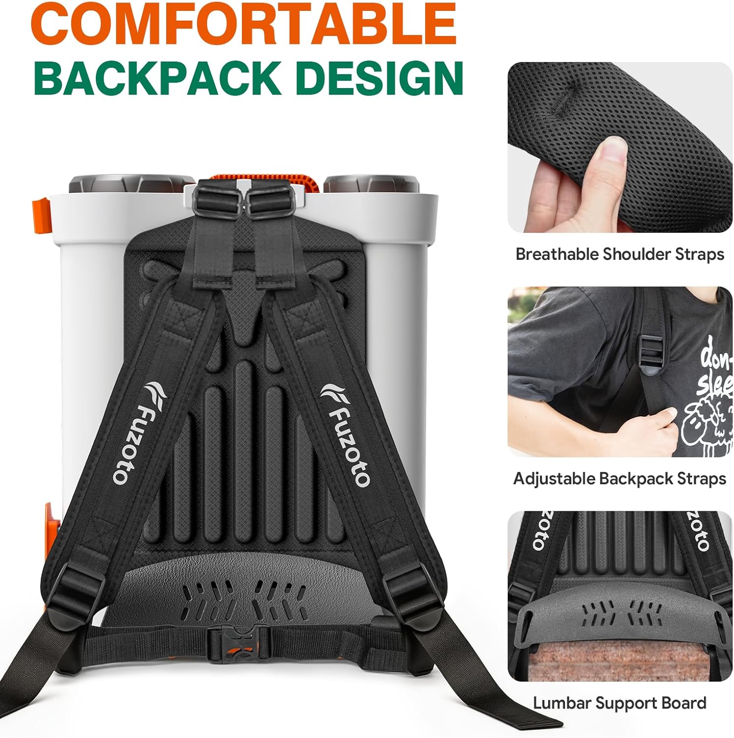 Battery Powered Backpack Sprayer 4.2Gallon, 45-90PSI Adjustable Pressure, 6 Hours Long Battery Life, Electric Backpack Garden Sprayer with 6 Spray Nozzles for Lawn, Garden, Yard thumbnail
