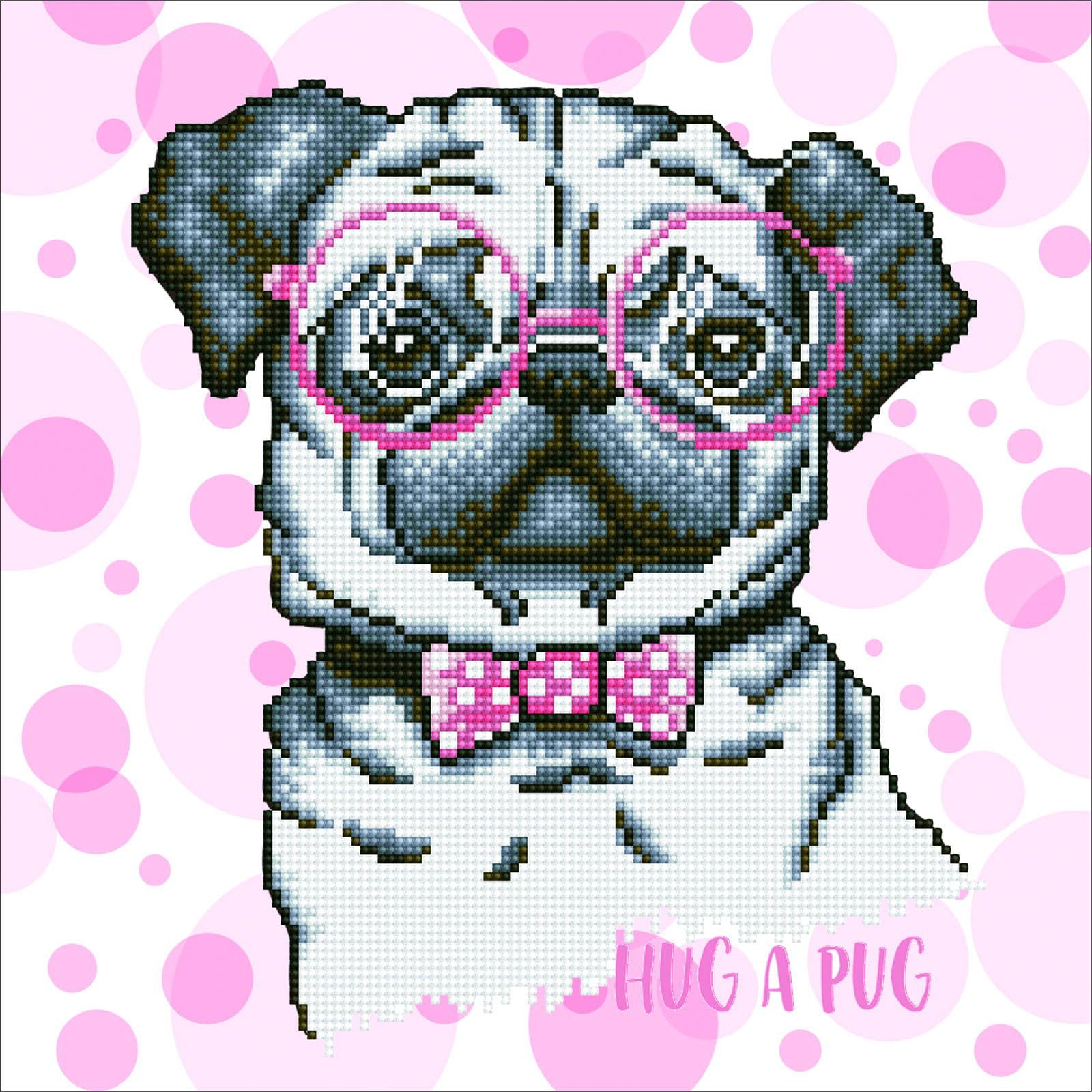 Amazon | Diamond Dotz Hug A Pug ダイヤモンドペインティングキット