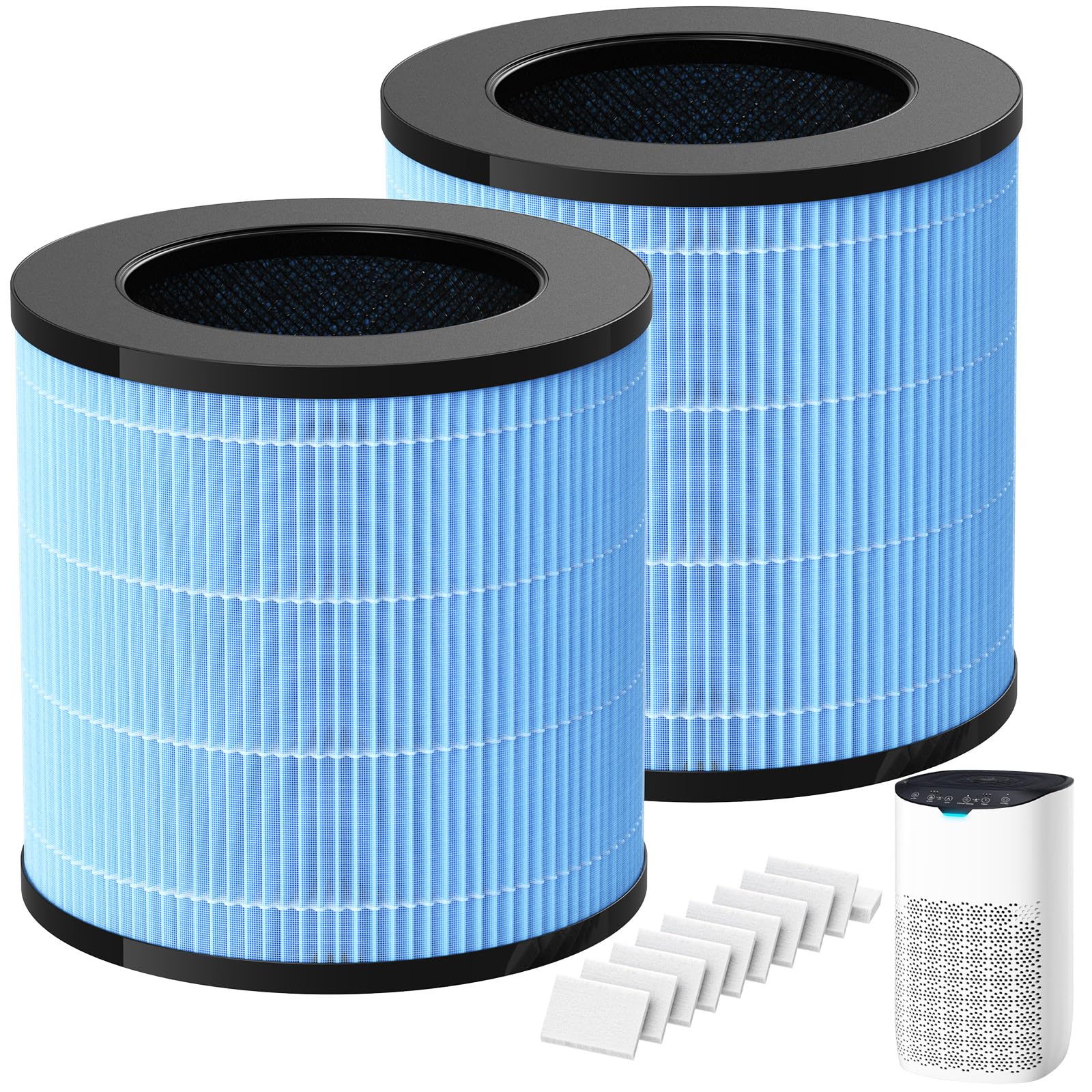 Photo 1 of 2 Pack MJ003HD Replacement Filter for POMORON MJ003HD Air Purifier