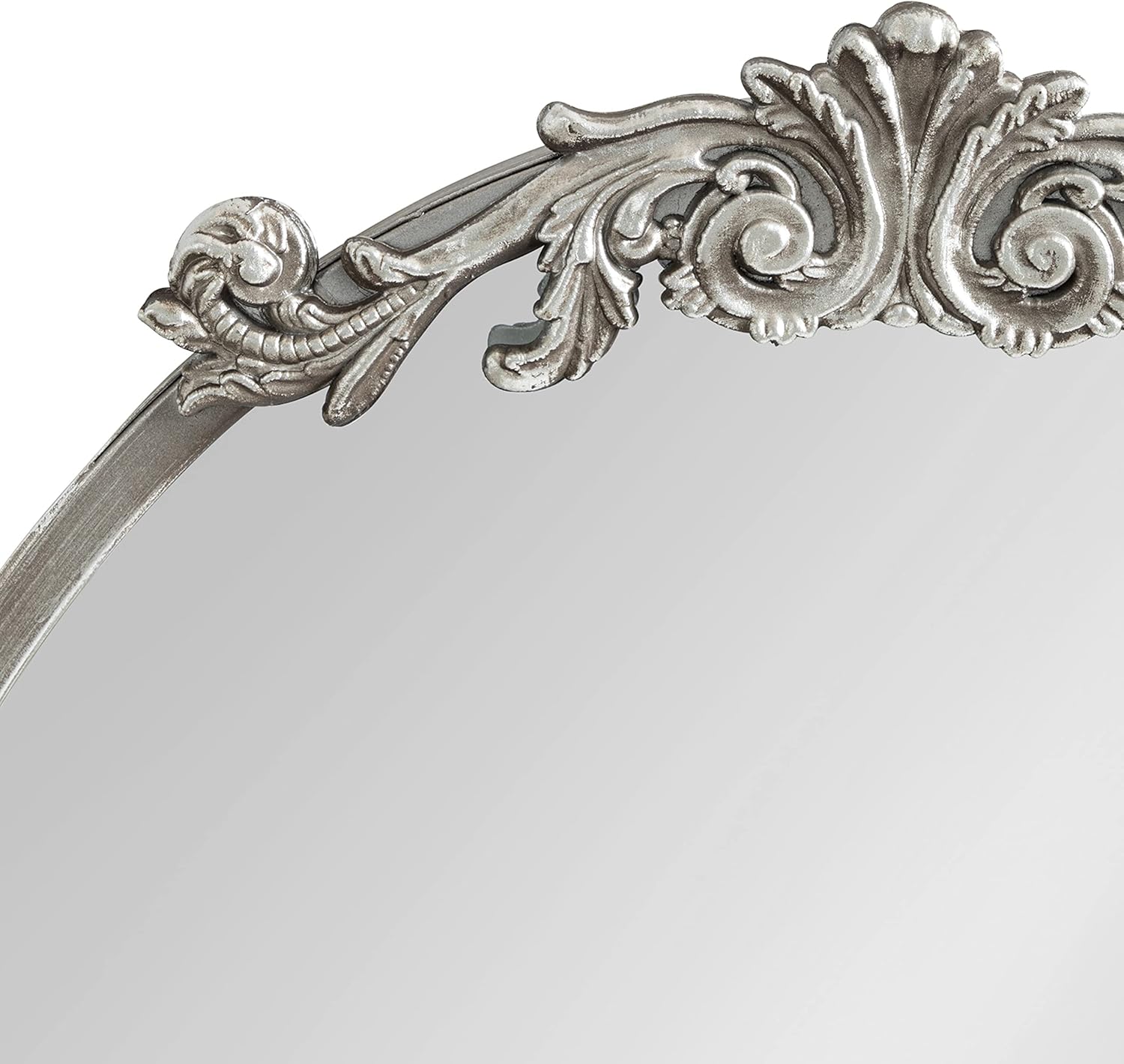 Kate and Laurel Arendahl Ornate Glam Oval Wall Mirror, 18 x 24, Antique Silver, Beautiful Bohemian Mirror for Wall