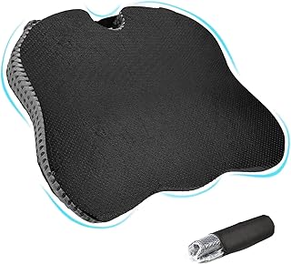 Memory Foam Seat Cushion - Hemorrhoid Tailbone Cushion, Wheelchairs Coccyx Support Tailbone Pain Relief Memory Foam Seat Cushion, Car Wedge Seat Cushion, Fit for Home Office Chair Car Wheelchair
