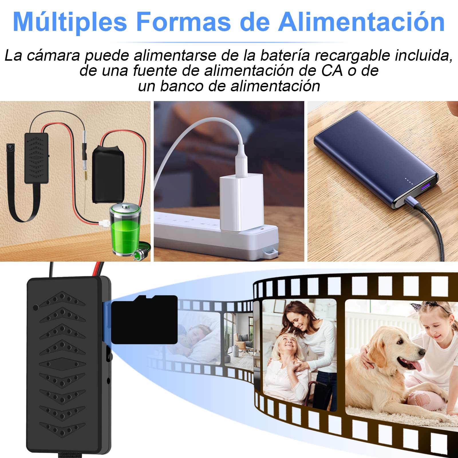 Cámara Espía WiFi, Mini Camara Oculta 5G, Inalambrica Camaras Espias Ocultas 1080P HD Larga Duracion con Detección De Movimiento Vigilancia, Sin Visión Nocturna