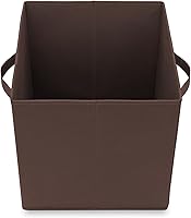 Vista 4 de Casafield Set of 6 Collapsible Fabric Cube Storage Bins, Brown - 11" Foldable Cloth Baskets for Shelves, Cubby Organizers & More Marrón