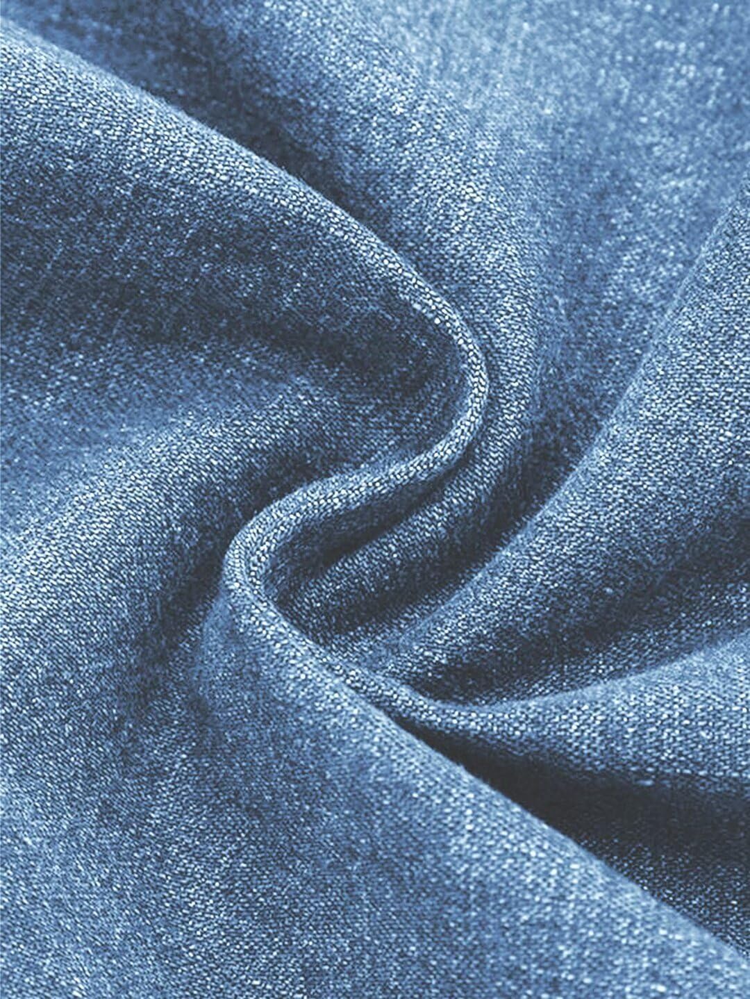 Flamingals Straight Leg Jeans for Women Ripped Raw Hem Mid Waisted Bootcut Jeans Without Belts - Image 4