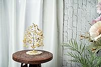 Vista 188 de Rose Quartz Gemstone Tree of LifeNatural Reiki Crystals Gemstone Chakra Tree for Positive Energy, Geode Agate Slice Base, Feng Shui Decor, Good