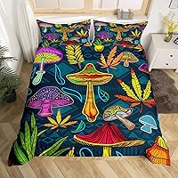 Vista 9 de Feelyou Juego de funda de edredón de rana con diseño de anfibios tropicales, funda de edredón con temática de animales 3D para niños y niñas