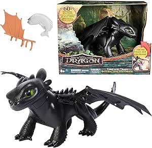 DreamWorks Dragons How to Train Your Dragon, Tame &amp; Train Interactive Toothless with 60 Sounds &amp; Reactions, Kids Toys for Boys &amp; Girls Ages 4 &amp; up