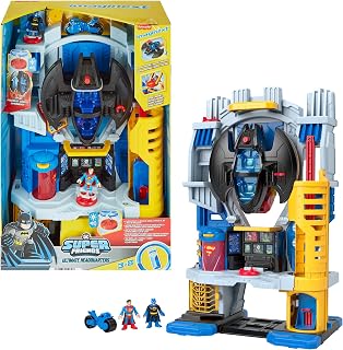 Imaginext DC Super Friends Batman Playset Ultimate Headquarters 2-Ft Tall with Lights Sounds Figures & Accessories for Ages 3+ Years